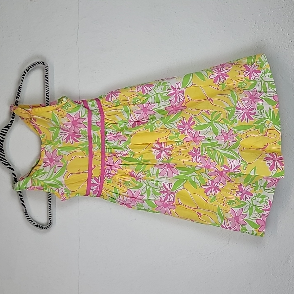 Lilly Pulitzer size 6 little girls garden vista elephants floral spring…